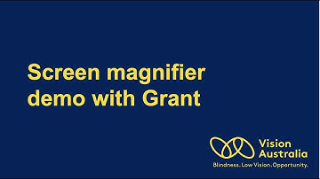 Screen magnifier demonstration with Grant
