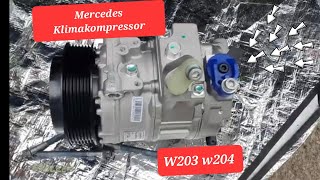 🥶 🥵 Mercedes W203 W204 AC Compressor Air Conditioning Removal Defective Replace Not Cooling