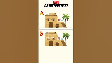 Find 3 DIFFERENCES challenge shorts #braingames #findthedifferencesgame  #shorts