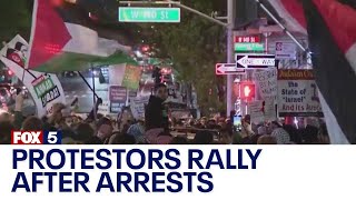 Columbia University protesters rally after arrests