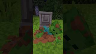 Minecraft LIVING GRAVE with Actions & Stuff #minecraft #shorts