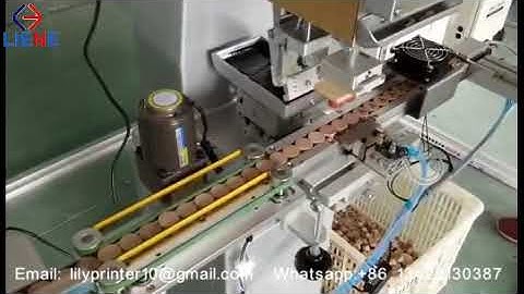 Round wooden toy automatic one color pad printing equipment