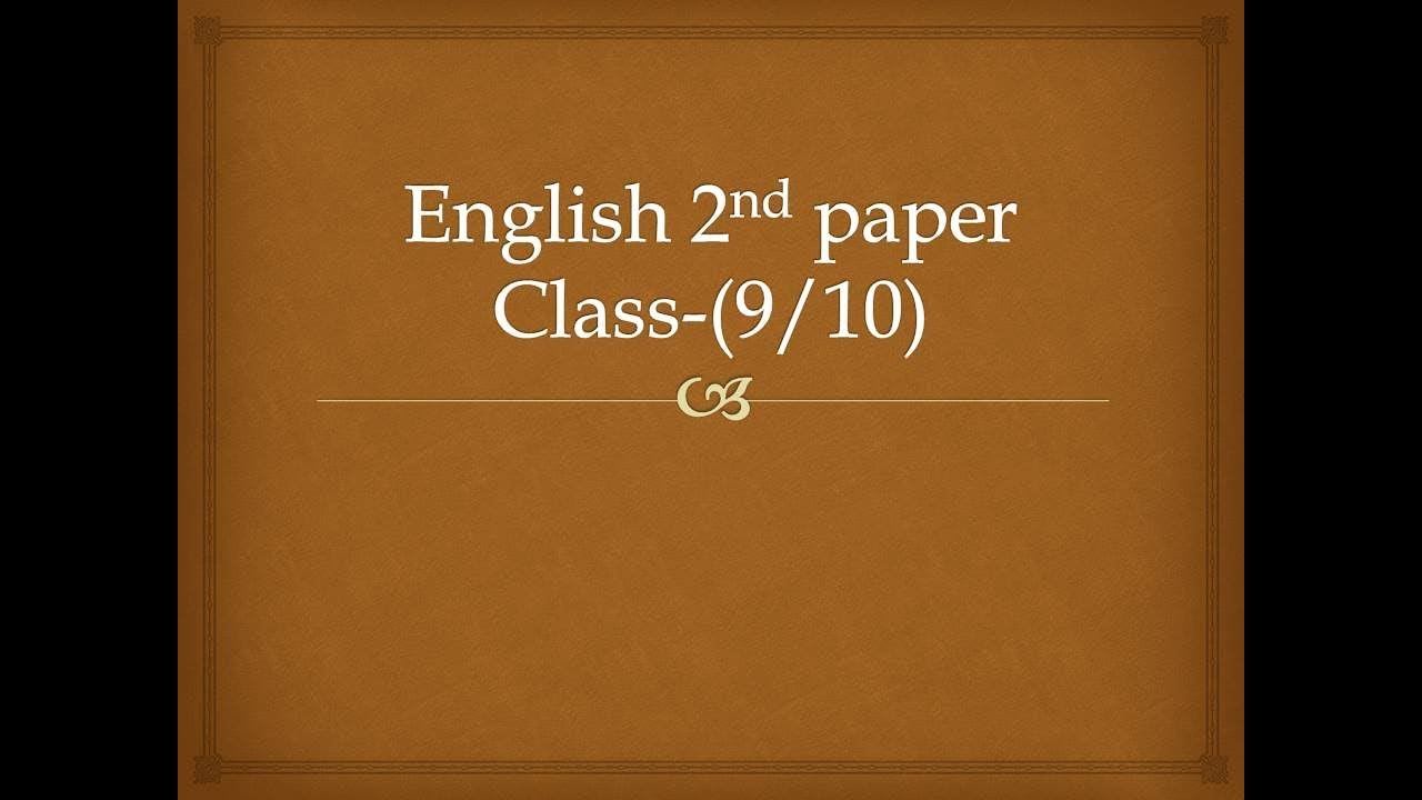Mmc English 2nd Paper Class Ix X Completing Sentence Part 2 Youtube 