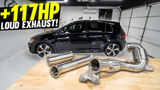 GTI Exhaust Install! +Unitronic Stage 2 Tune