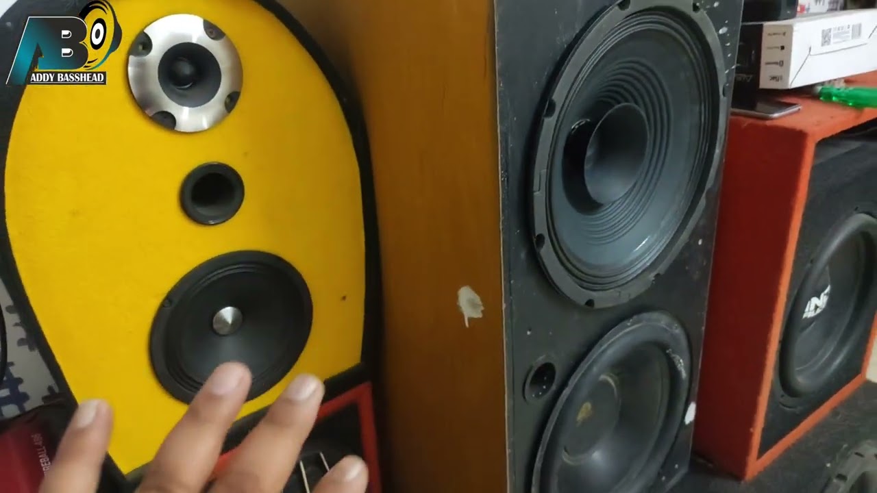 DJ speaker 12 inch, 200 RMS  on 4 channel Amplifier and 12 inch subwoofer 325 RMS in one tower