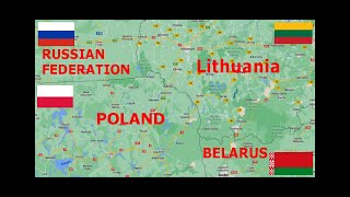Poland Lithuania Russian Federation border, Suwalki Gap, Kaliningrad