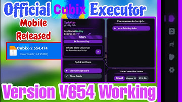 NEW ROBLOX EXECUTOR MOBILE CUBIX 🧊 | 100% WORKING VERSION 2.654 | Roblox Executor Update Fix