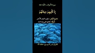 سورة الأعراف، [الآية: 163] القارئ ياسر الدوسري حفظه الله