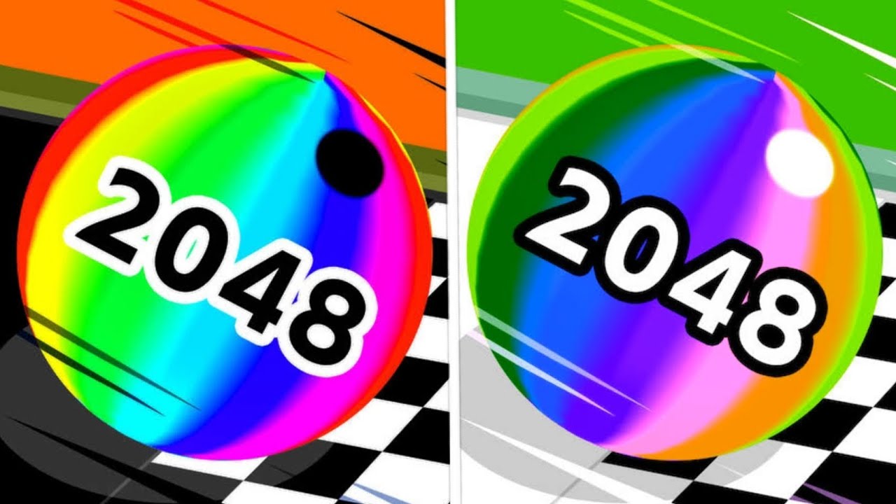 Ball Run 2048 Infinity ♾️ vs Reverse Video Ball Colour Run walkthrough , iOS Android  New Update