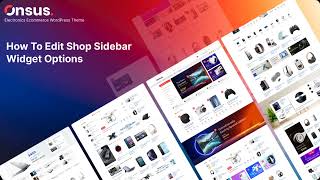 How to edit Shop Sidebar Widget options