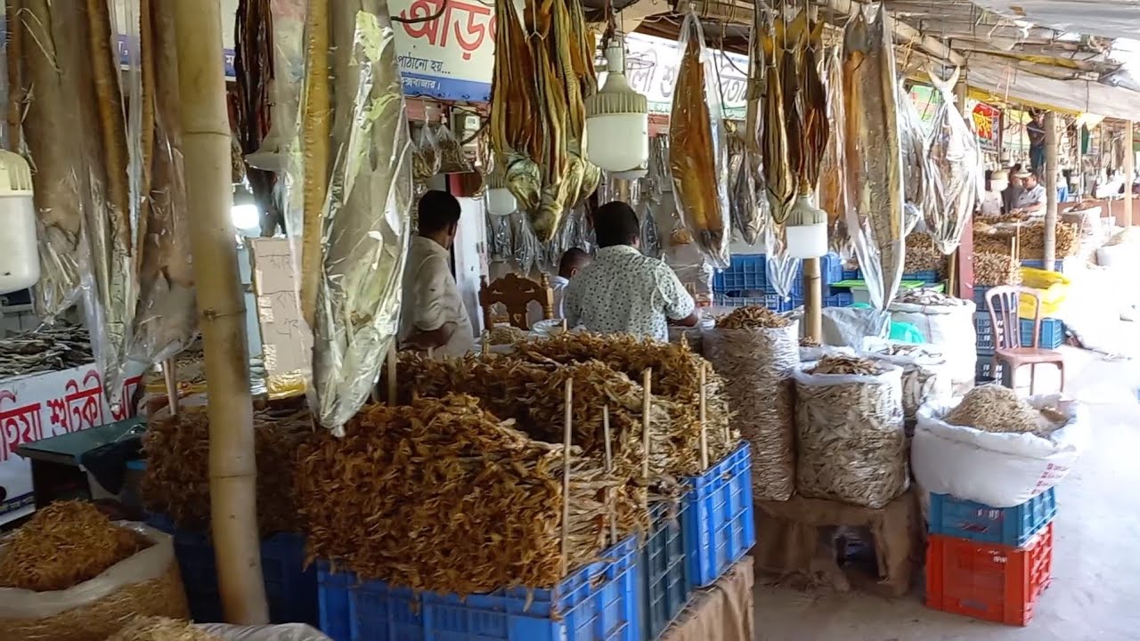Dry fish Market Cox's Bazar, শুটকি মাছের বাজার দর YouTube