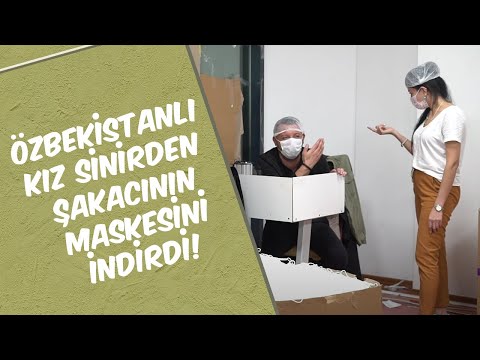 Özbekistanlı Kız Sinirden Şakacının Maskesini İndirdi! | Mustafa Karadeniz