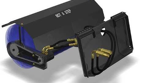 Bobcat Attachments Video Angle Broom 360  130603