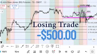 Day Trader 📉 Takes a $500.00 Loss on YM1! – Trade Recap (6/5/25)