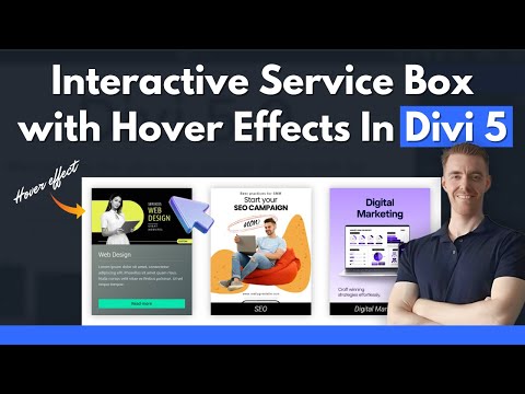 Create Interactive Service Boxes with Hover Effects in Divi 5  Tutorial + Free Layout)
