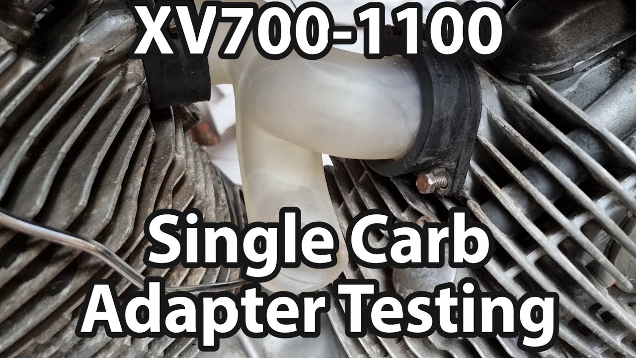 Virago XV7001100 Single Carb Adapter Testing Tweaked the Design a