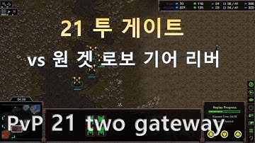 [Eng Sub] [PvP]  aggressive build order 21 two gate vs 1 gate robo crawling reaver