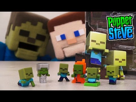 Minecraft Zombie Mob Pack Mini Figures Set Mattel Unboxing Exclusive