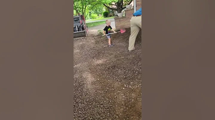 Landon helping Daddy