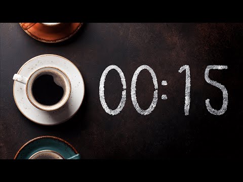 15 SECOND TIMER ☕ Coffee 🔔 Gentle Alarm [Full HD]