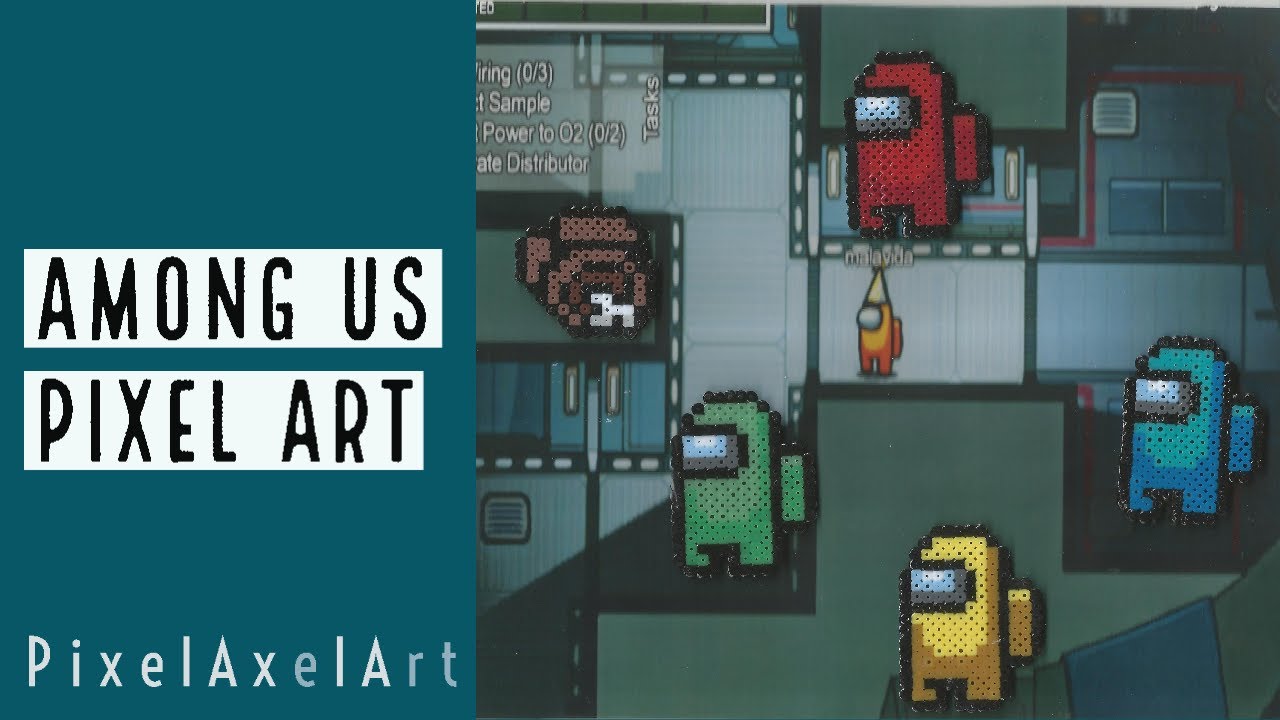 Hama Bead Pixel Art Among Us Time Lapse Art Youtube