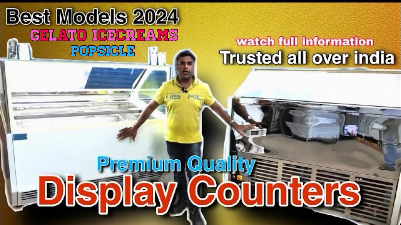 Glass display counter Gelato ice cream freezer | Natural icecream Sorbet popsicle Display freezer.