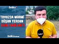 Tovuzda mərmi düşən yerdən CANLI BAĞLANTI