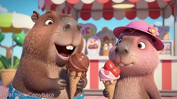 Capybara đi biển chơi