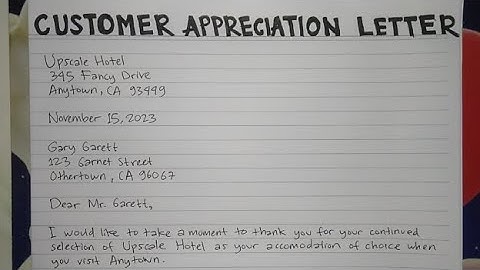 How To Write A Customer Appreciation Letter Step by Step Guide | Writing Practices