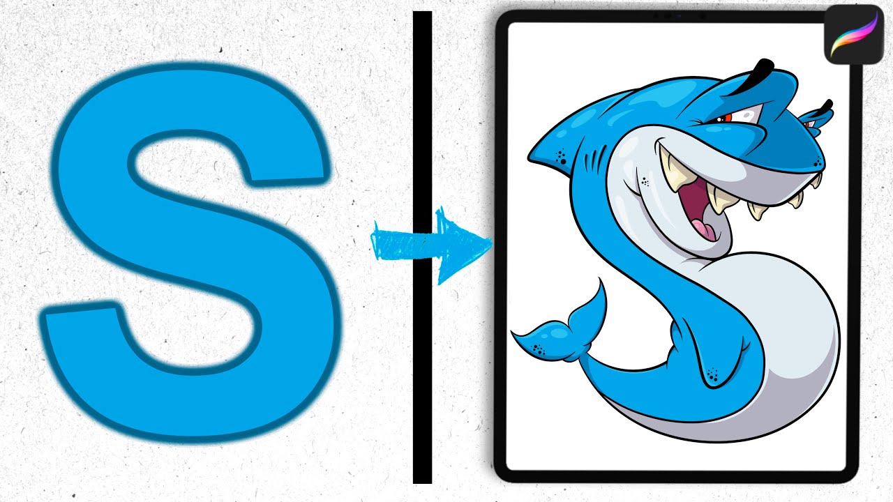 S is for Shark: Let's Draw The Alphabet as Animals Episode 19 ...