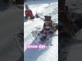 First Snow day! These girls are stinkers.