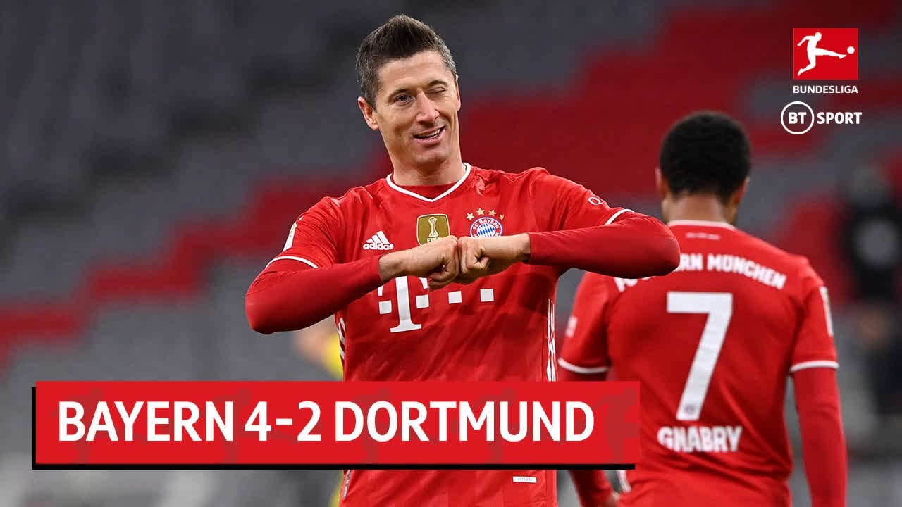 Bayern Munich vs Borussia Dortmund (4-2) | Lewandowski's hat-trick sinks BVB | Bundesliga Highlights