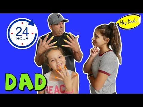 DAD GETS SUPER LONG NAILS FOR 24 HOURS | SISTER FOREVER