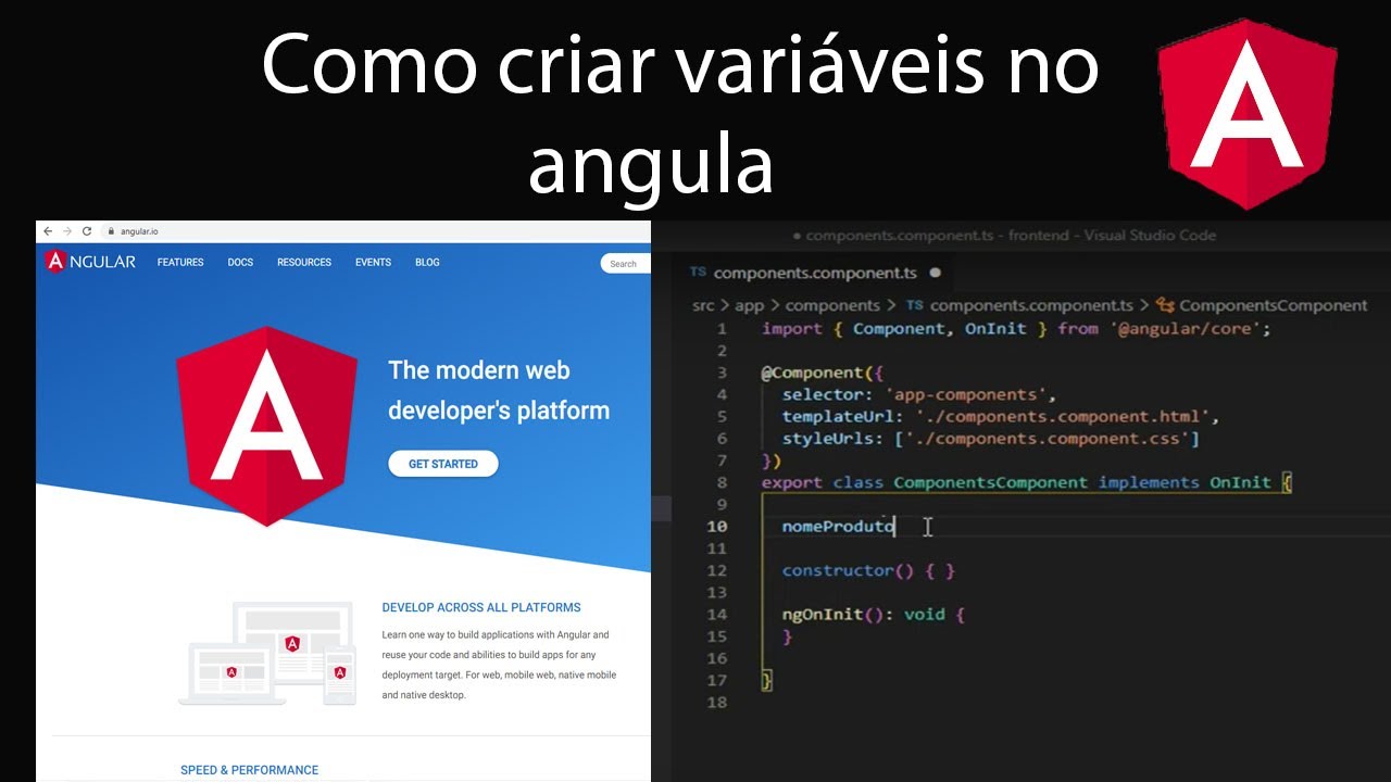 Como criar variáveis no angular - YouTube