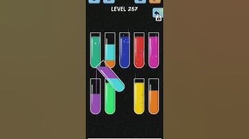 Water Color Sort Level 257 walkthrough Solution iOS/ Android (fast)