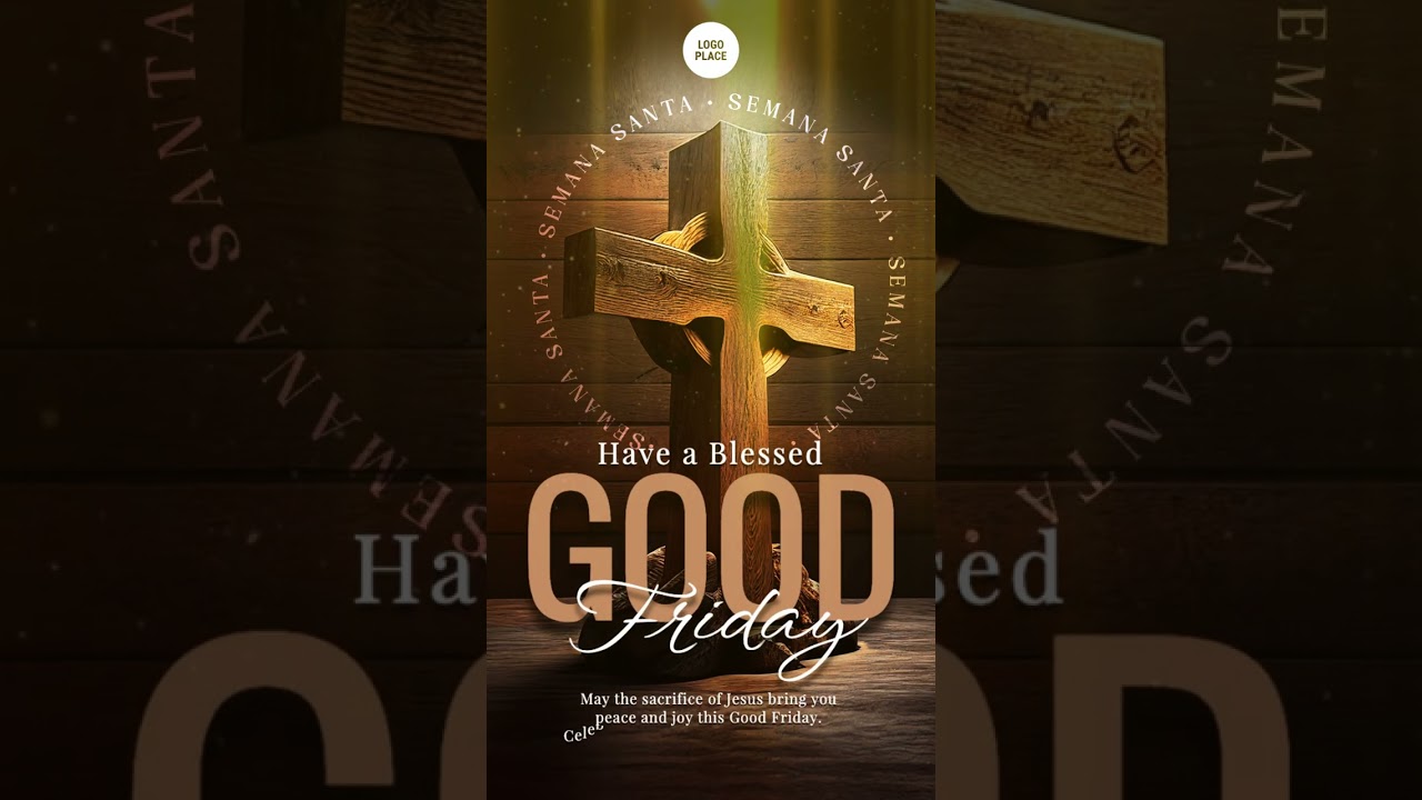 Good Friday Holy Week Jesus Christ Social Media Story Video Template (Customizable) - FlexClip