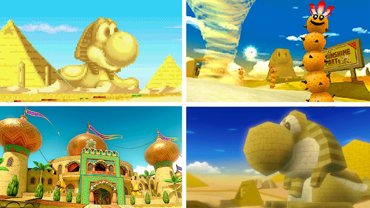 Evolution of Desert Tracks in Mario Kart (1996-2025)