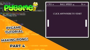 Pygame Pong Beginner Tutorial in Python - PART 4 | Adding AI and Collision