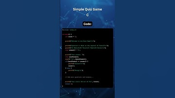 Simple Quiz Game in C #coding #gaming #code #coder #cprogramming  #tutorial #developer