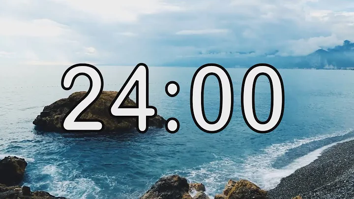 24 minute timer with Calm and Soft Music and sea wave cinematic background