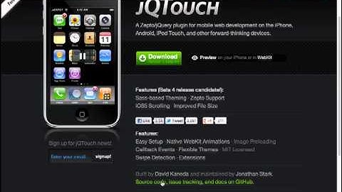 JQTouch - An Introduction