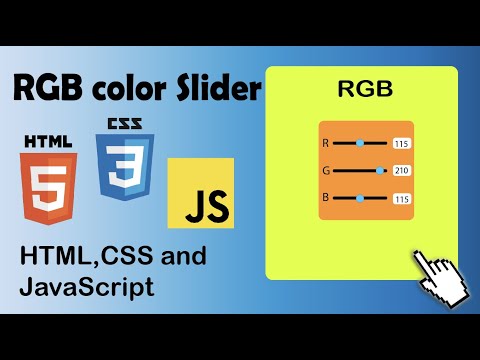 rbg color slider  using javascript | color slider javascript