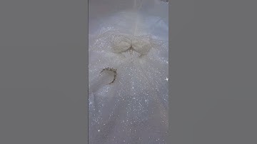 Giả cúp thân nơ, tùng kim sa vảy dệt cao cấp✈️#bridal #côdâu #wedding #namvietac #váycướicaocấp