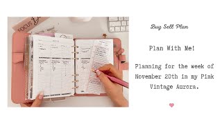 Plan With Me! Week of November 20th in my Pink Vintage Aurora