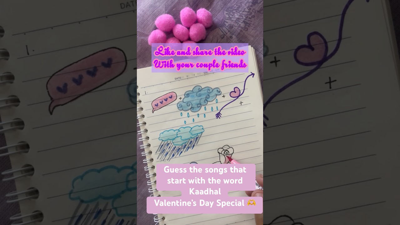 Kaadhal Song Quiz &ndash; Part 2 These drawings are clues to a Kaadhal song&hellip;Comment your answers below