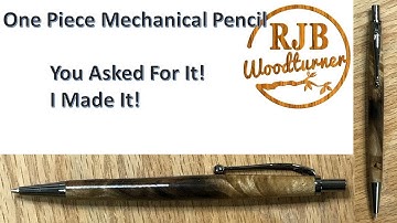 One Piece Mechanical Pencil With A Sassafras Blank