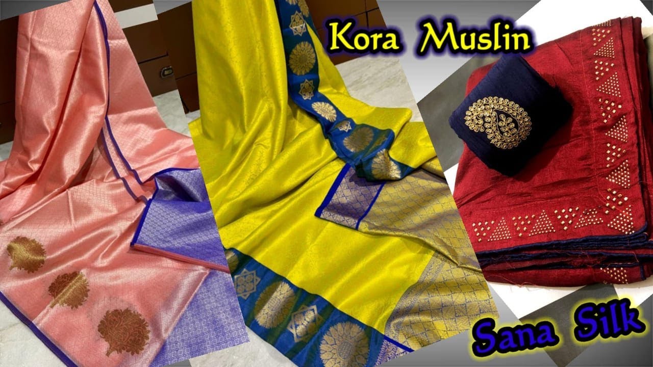 Banarasi Kora Muslin Silk Saree || Sana Silk Sarees || Premi Collections