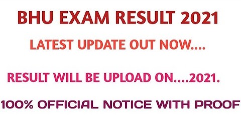 Bhu entrance result 2021|bhu result 2021| bhu cut off| bhu result bhu cut off marks 2021|‎@BHU WORLD