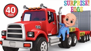 Car Loader Trucks for kids - Cars toys videos, police chase, fire truck - Surprise eggs