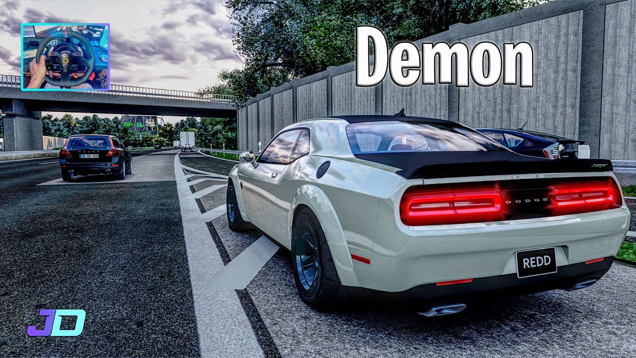 Assetto Corsa Dodge Challenger Hellcat Demon POV Drive | Thrustmaster T300 RS